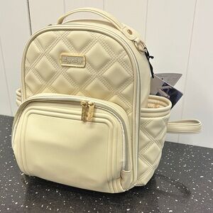 Itzy Ritzy Milk & Honey ITZY Mini Plus Quilted Cream Backpack